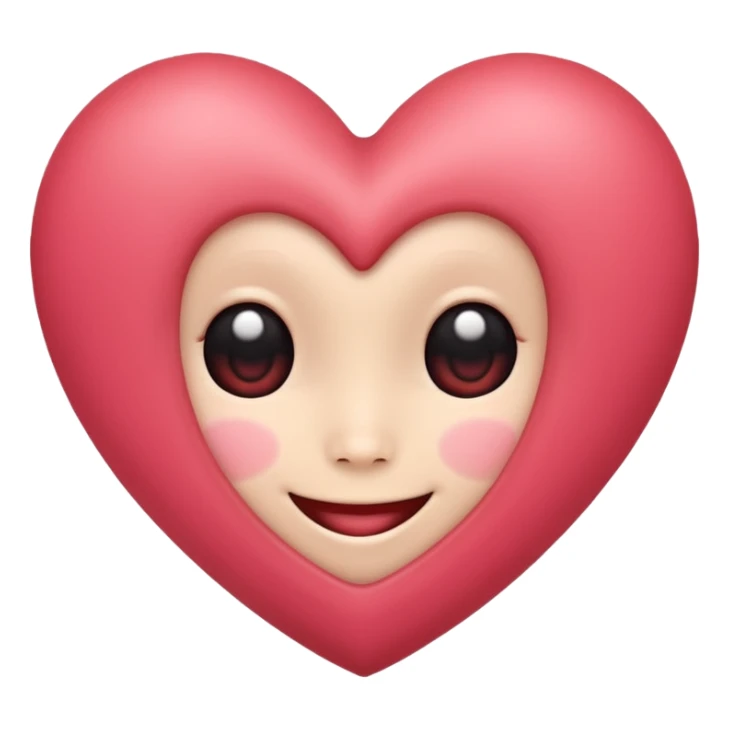 heart with a cute face, symbolizing being in love sticker
