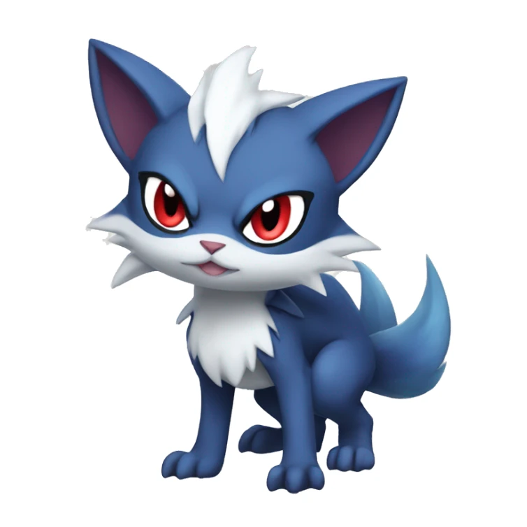 Edgy Cool Chibi Sneasel-Quilava-Absol-Pokémon-fusion-cat Full Body sticker