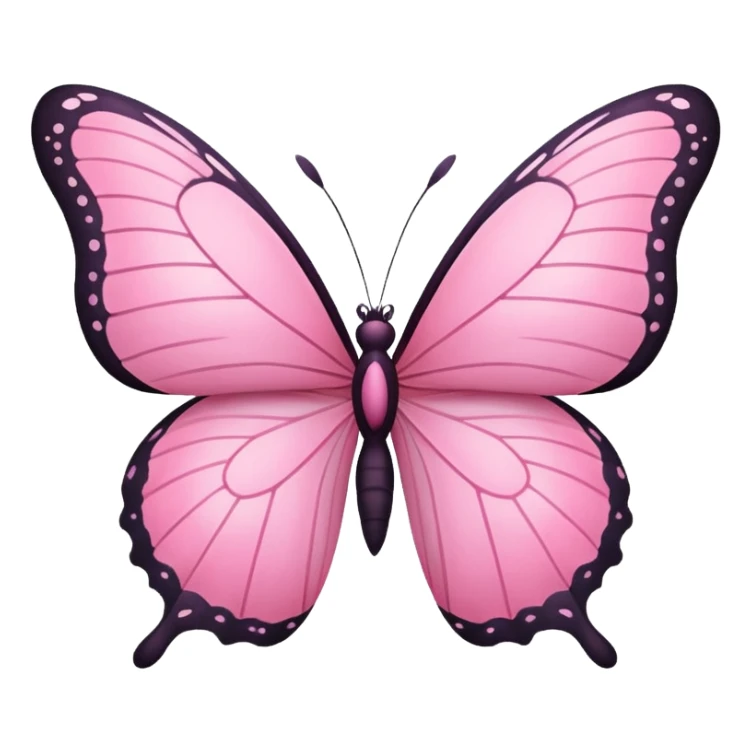 Pink butterfly emoji sticker