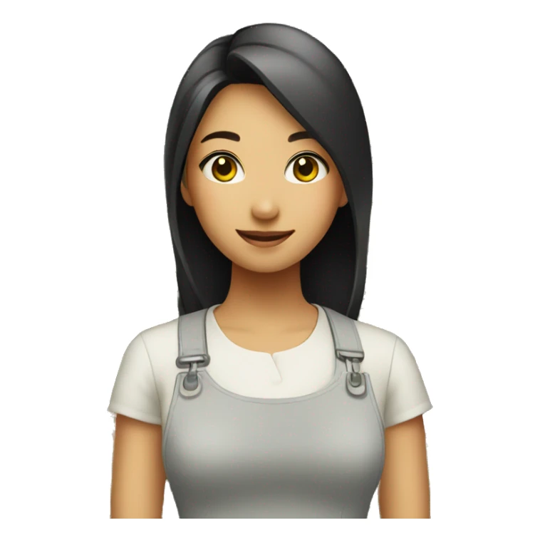 asian florist girl sticker