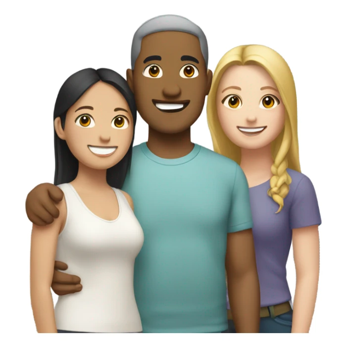 two filipinos and one white girl friends sticker