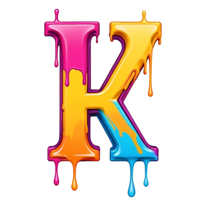 The letter L and A in the style of anarchy sticker