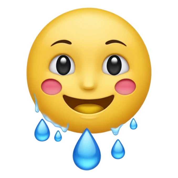 Un emoji qui pleure et qui sourit sticker