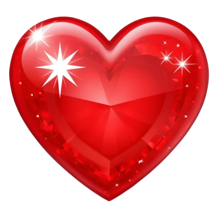 A red heart made of diamond with name Jacky sticker