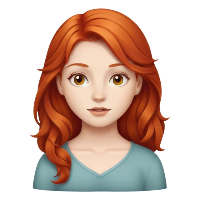 red head girl sticker