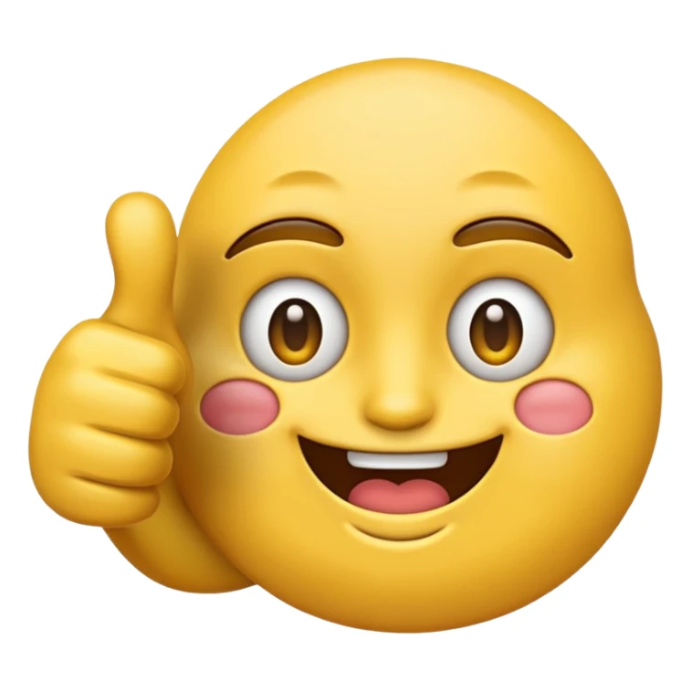 Emoji with two thumbs up but kinda awkward  sticker