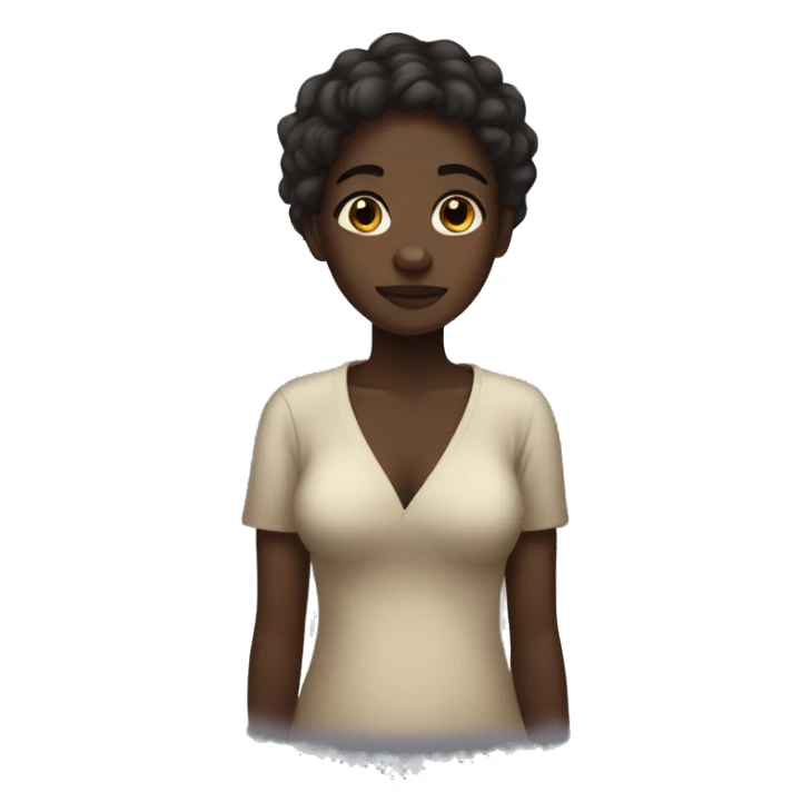 dark skin girl going to bed sticker