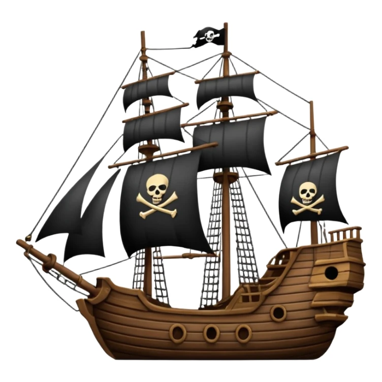 Crea un emoji di un timone di una nave pirata sticker