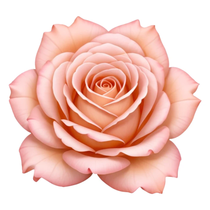 Pale pink and peach Receptacle rose sticker