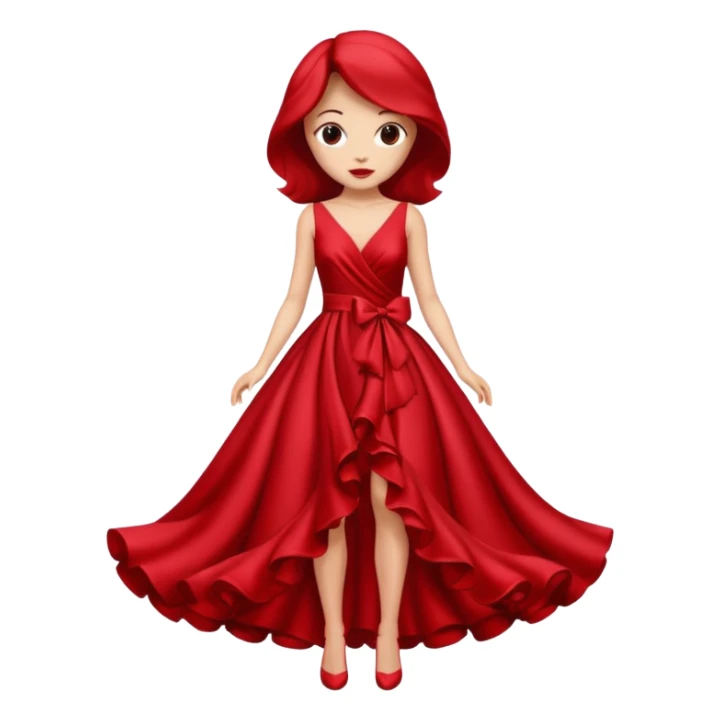 red rose dress no body sticker