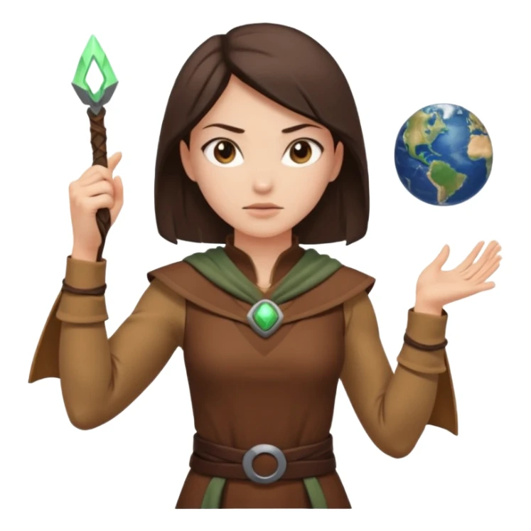 earth bender woman who has powers to shape earth sticker