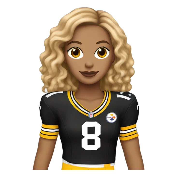 steelers nfl jersey beyonce with blonde brown hair sticker