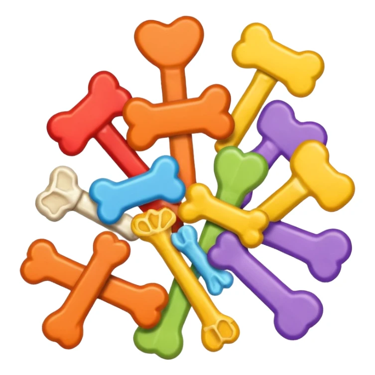 bouquet of dog treats bones  sticker