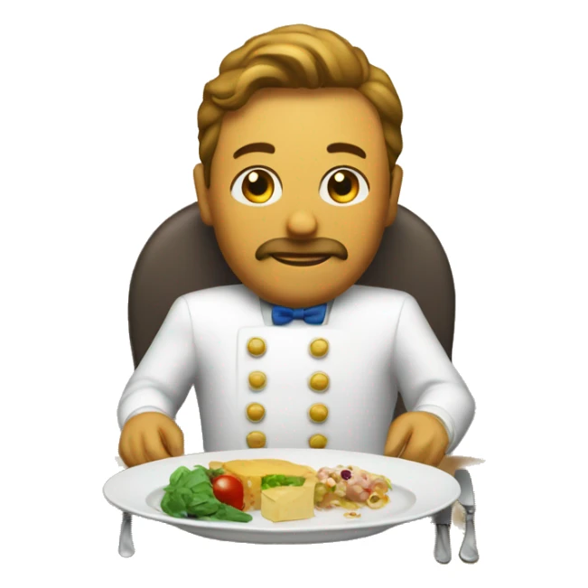 dressing a plate of food, fancy sticker