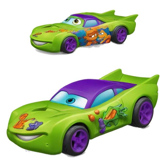Side view Hot wheels rugrats reptar sportscar 1car  sticker