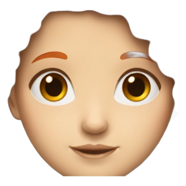 White girl with red orange hair sticker