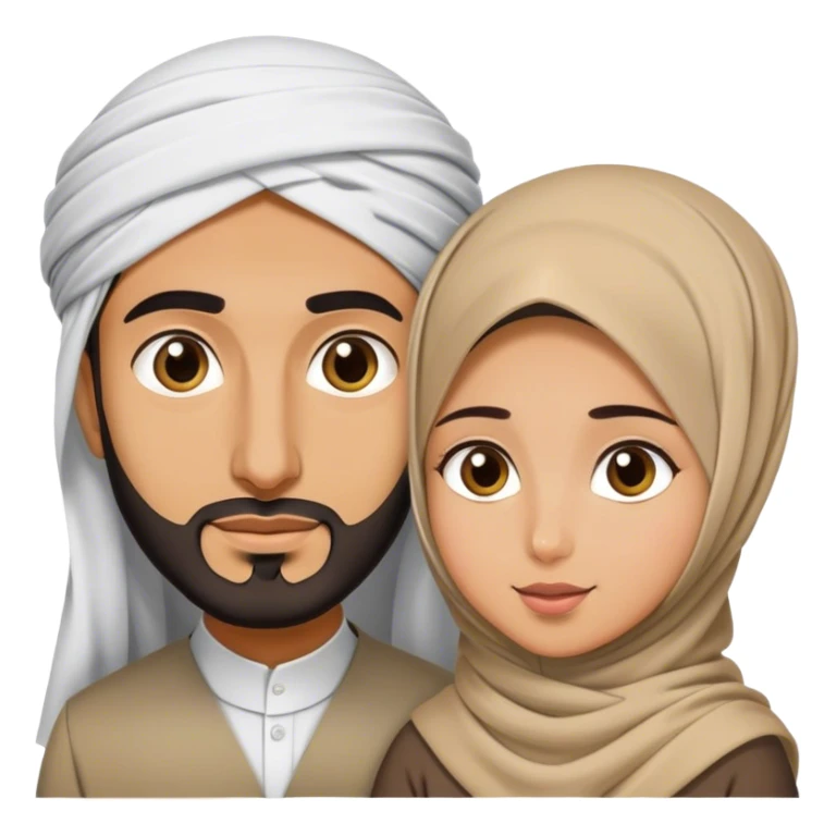 arabe husband and his little hijabi wife  sticker