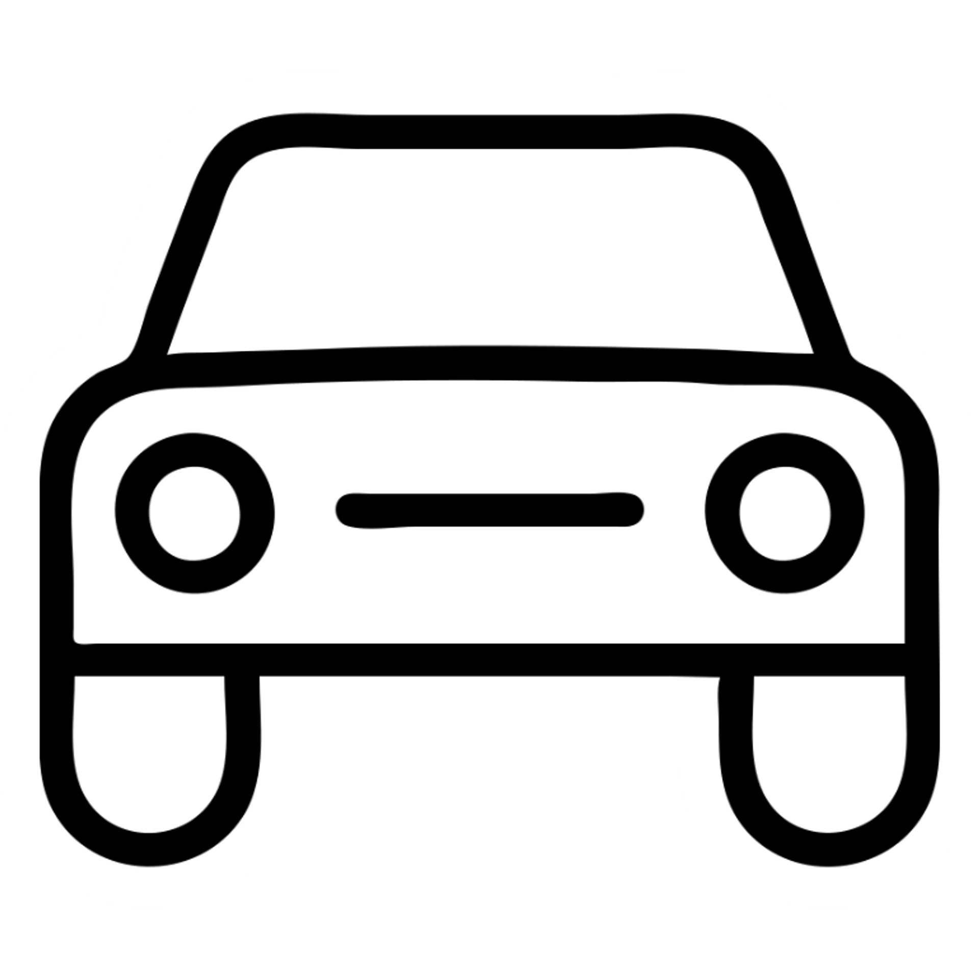 black car, simple and iconic, minimal detail, clean lines sticker