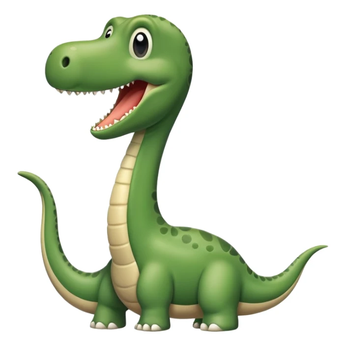 phallic-shaped diplodocus neck emoji with light humor, no text sticker