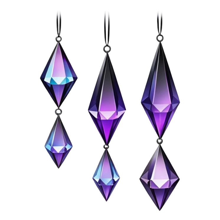  Black-purple-Iridescent-crystallic-hanging-Decorations sticker
