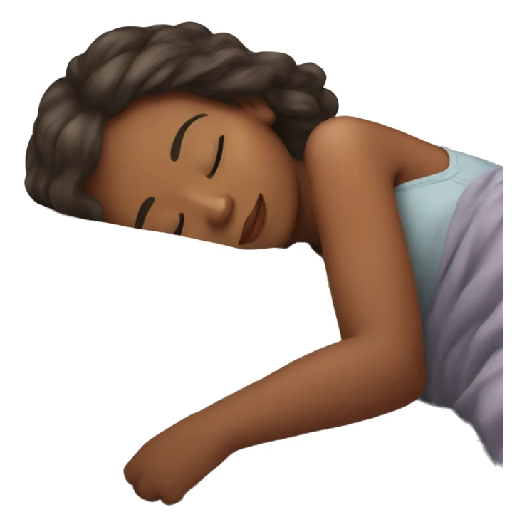 Girl sleep with cat sticker