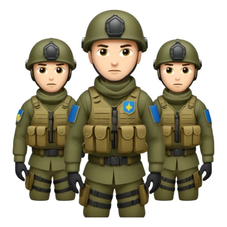 Ukrainian intelligance agency warrior men company group team sticker