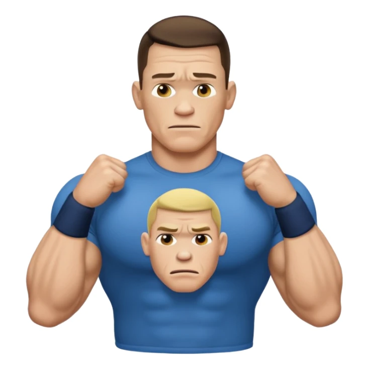 John cena emoji wearing t-shirt u can't c me sticker