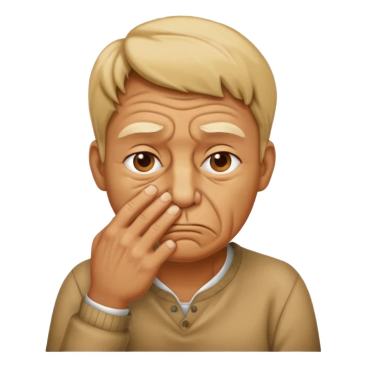 Person holding nose because something else is stinky sticker