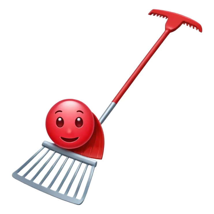 An emoji to upload into slack with the ruby on rails gem with a rake superimposed on it, indicating a "rake task" sticker