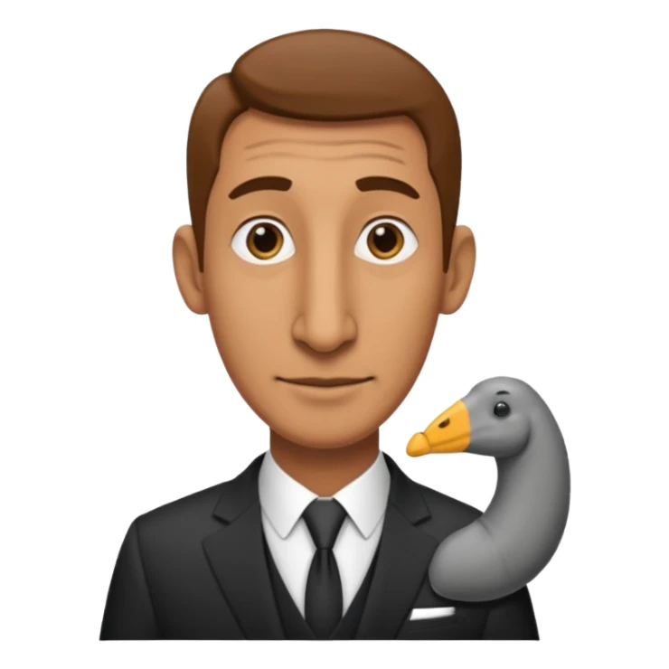 Man with a long nose wearing a suit and kipa sticker