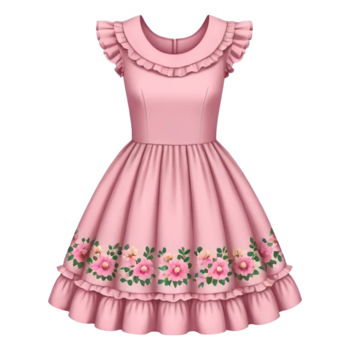 Cottagecore style ultra cute vintage material pink dress sticker