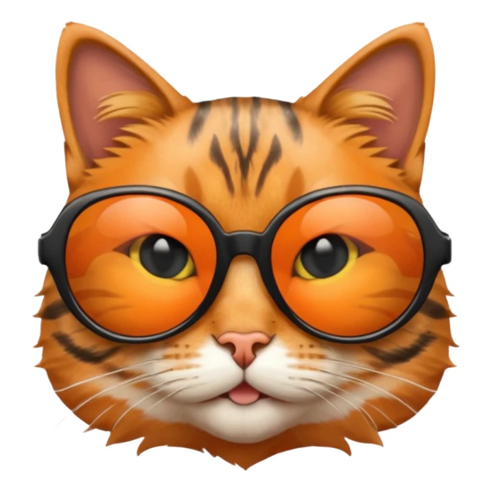 Cat wearing sunglasses sticker