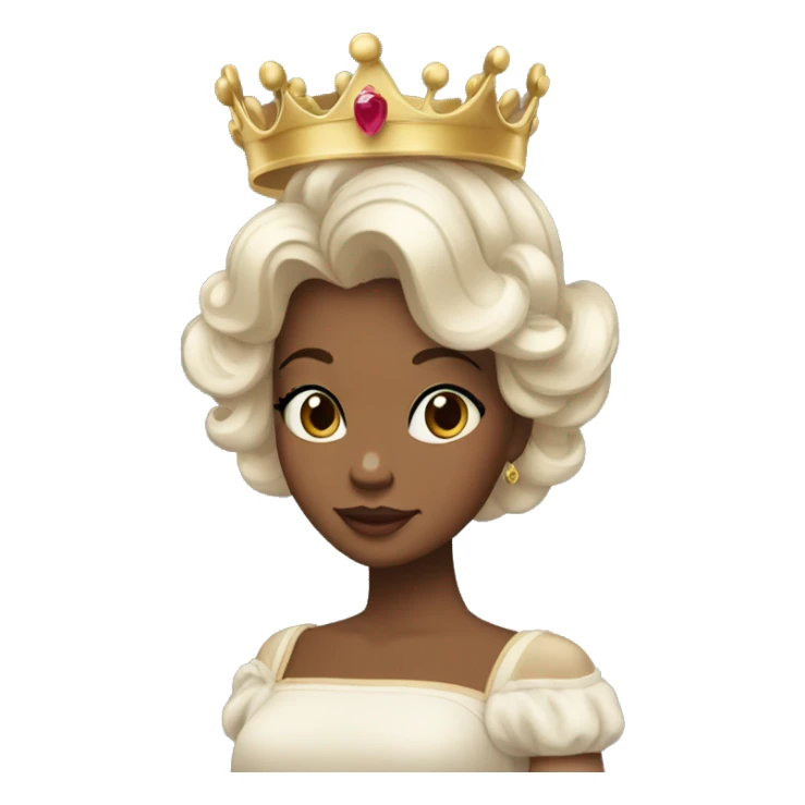 Belle Maman reine avec cheveux noir et couronne 👑 sticker