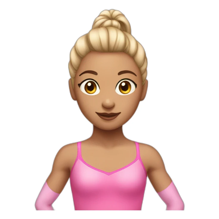 gymastic girl with pink leotard sticker