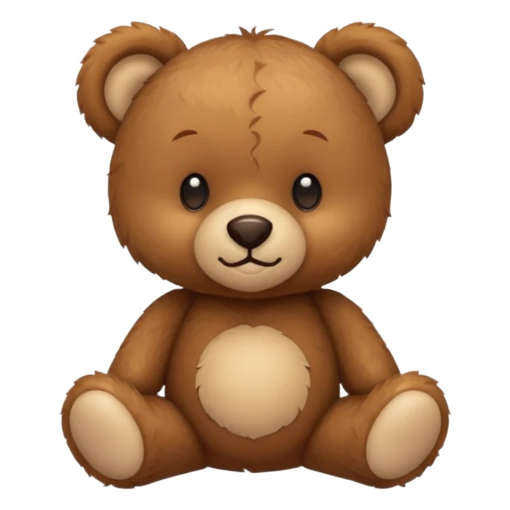 Cute flat-style teddy bear icon for infant daycare. PNG, transparent.
 sticker