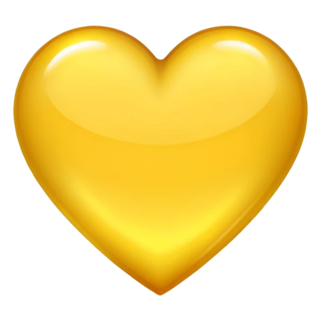 Heart with shimmering only yellow color  sticker