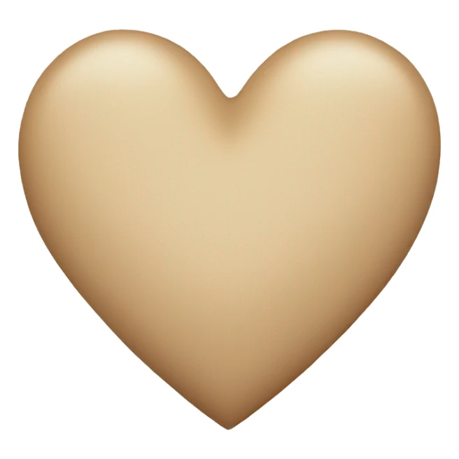 Beige heart sticker