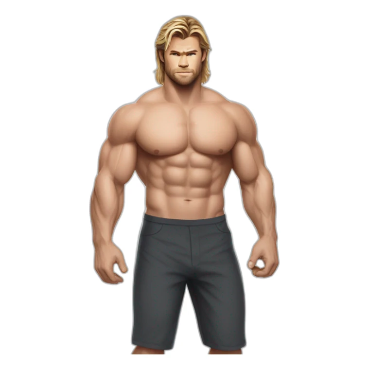 Chris Hemsworth Bodybuilder gigant lgbt sticker
