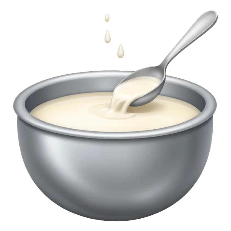 Sliver slave bowl emoji with only milk in it sticker