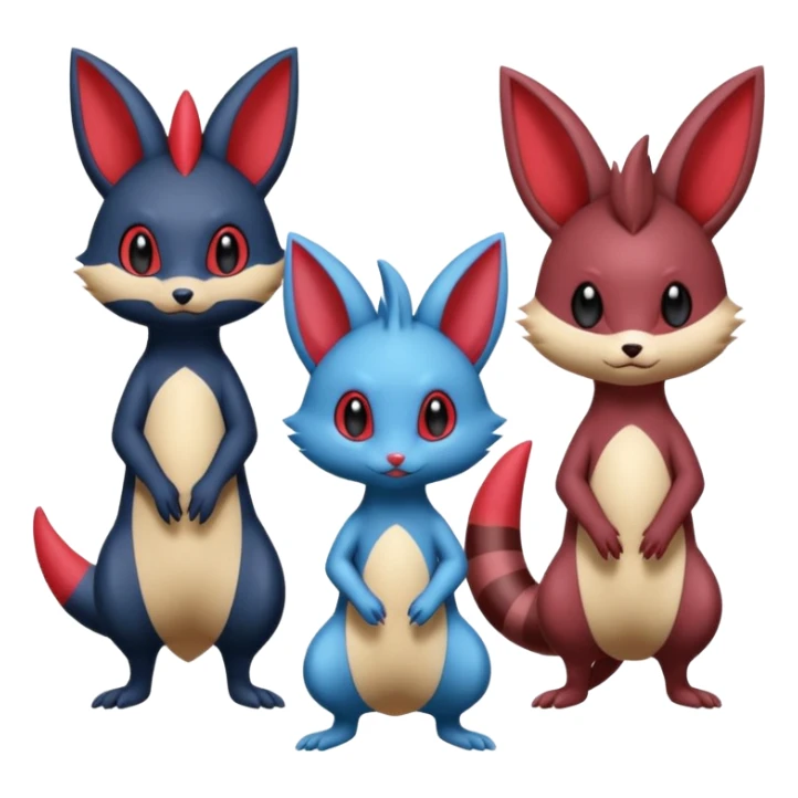 Sneasel-Weavile-Sentret-Furret-fusion sticker