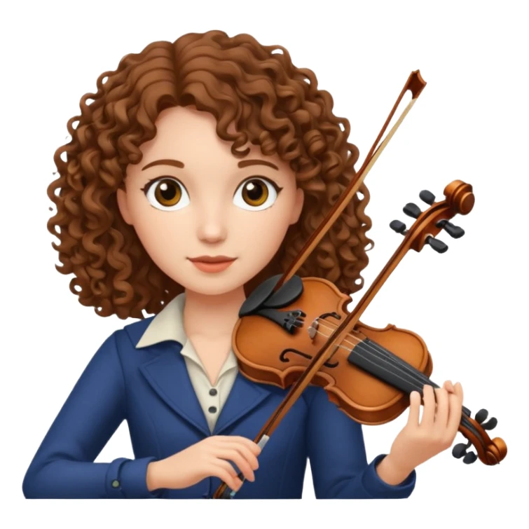CURLY HAIR FEMALE VIOLINIST sticker