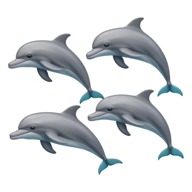 2 males and 2 female dolphins  sticker