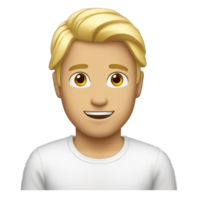 I need to generate a guy with blond hair  sticker