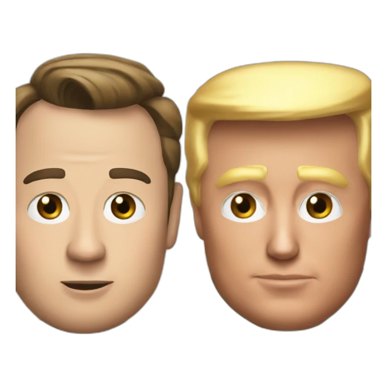 Trump and Elon musk sticker