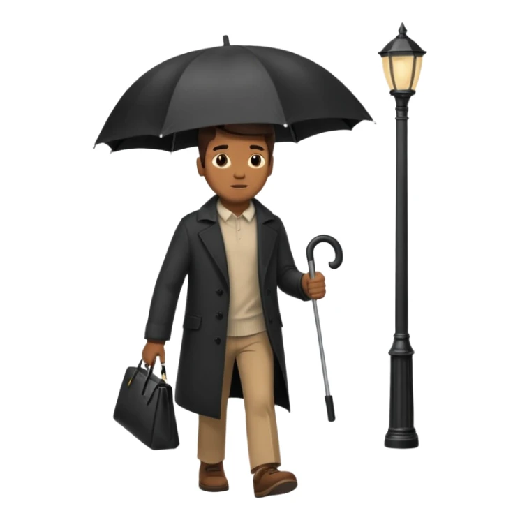 Street Umbrella Walker black man sticker