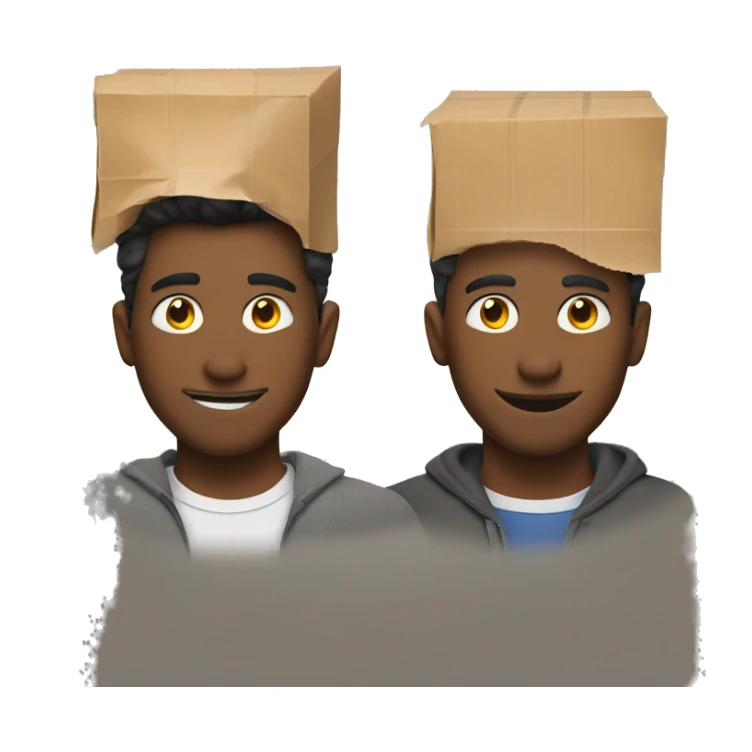 two guys with paper bags in the head sticker
