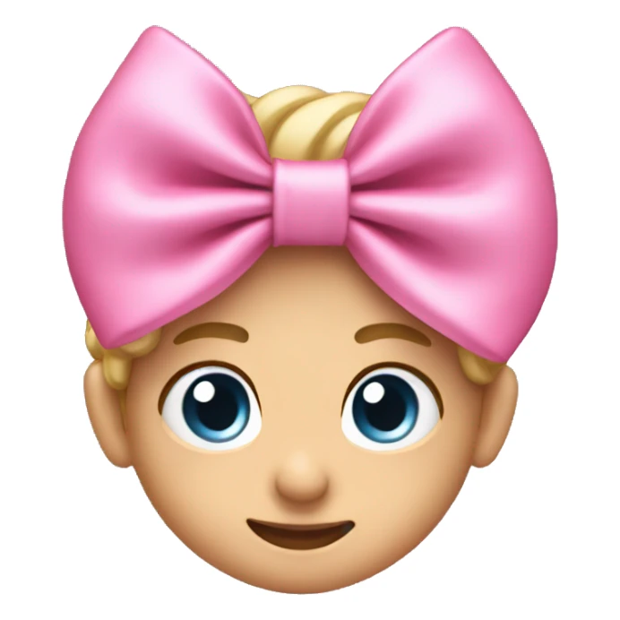 add a pink bow to the ear sticker