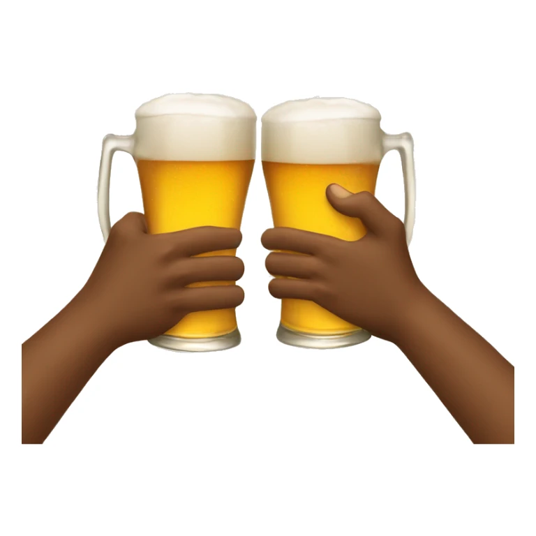 two people clinking glasses of beer sticker