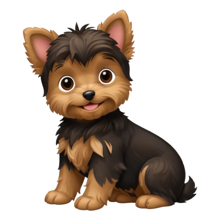 Yorkie puppy Boy hug sticker