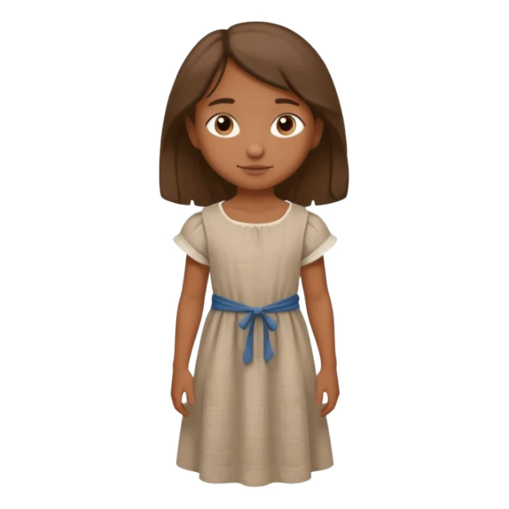 Petite fille brune de 8 ans à l'époque du Moyen âge. sticker
